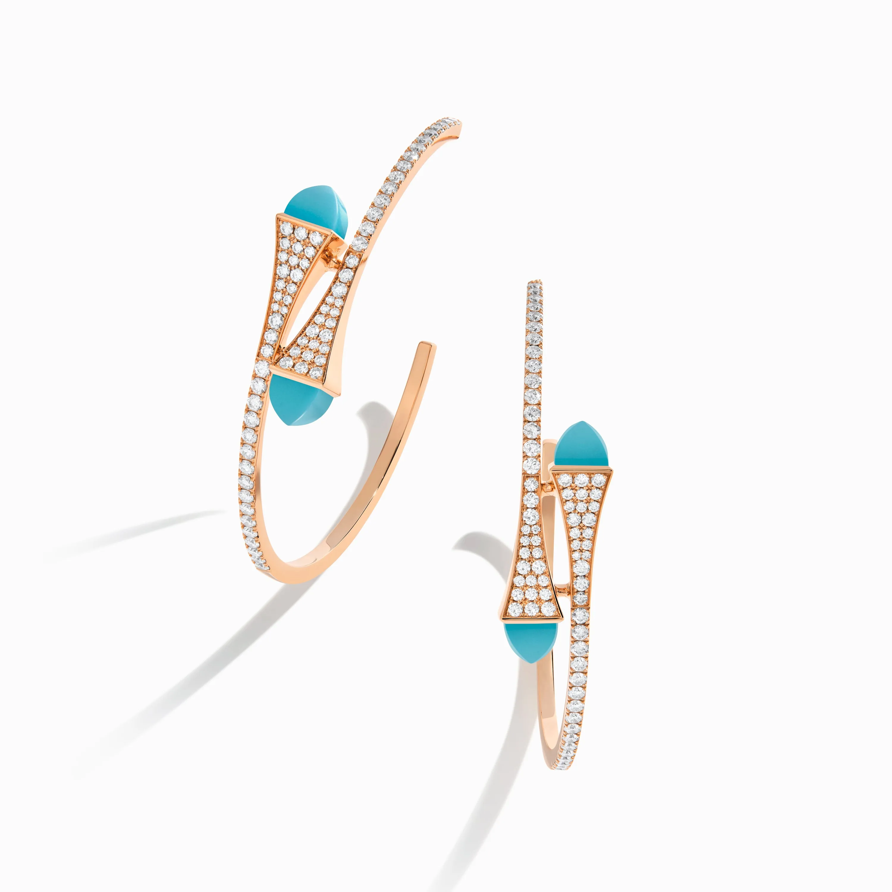 Cleo Diamond Midi Hoop Earrings