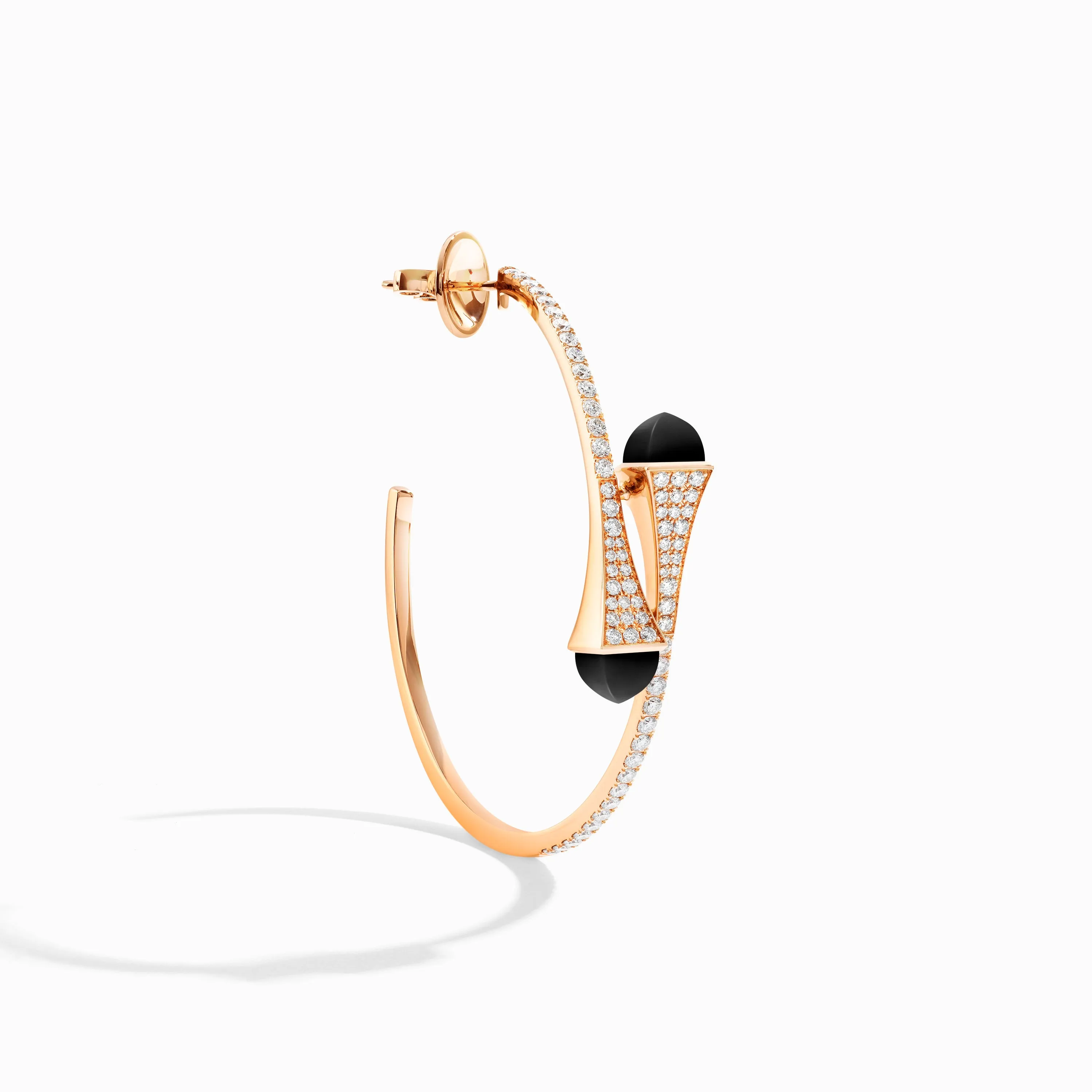 Cleo Diamond Midi Hoop Earrings