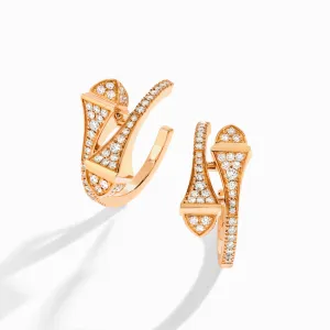 Cleo Full Diamond Open Hoop Earrings