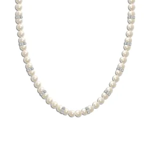 Crystal Elegance Pearl Bridal Necklace