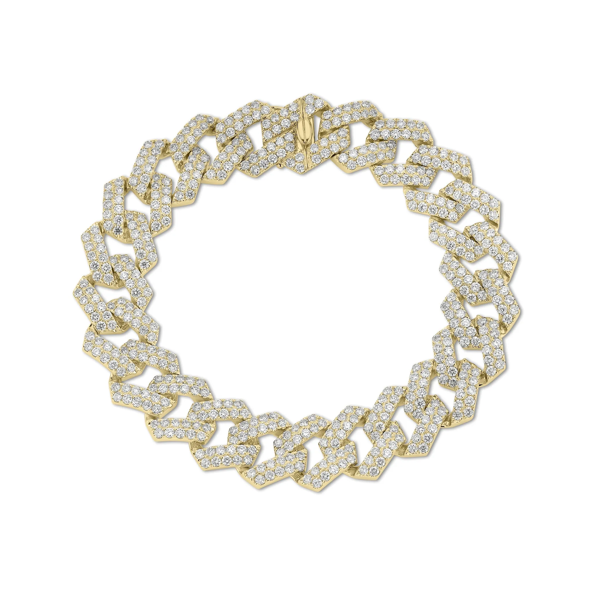 Diamond Bold Curb Chain Bracelet