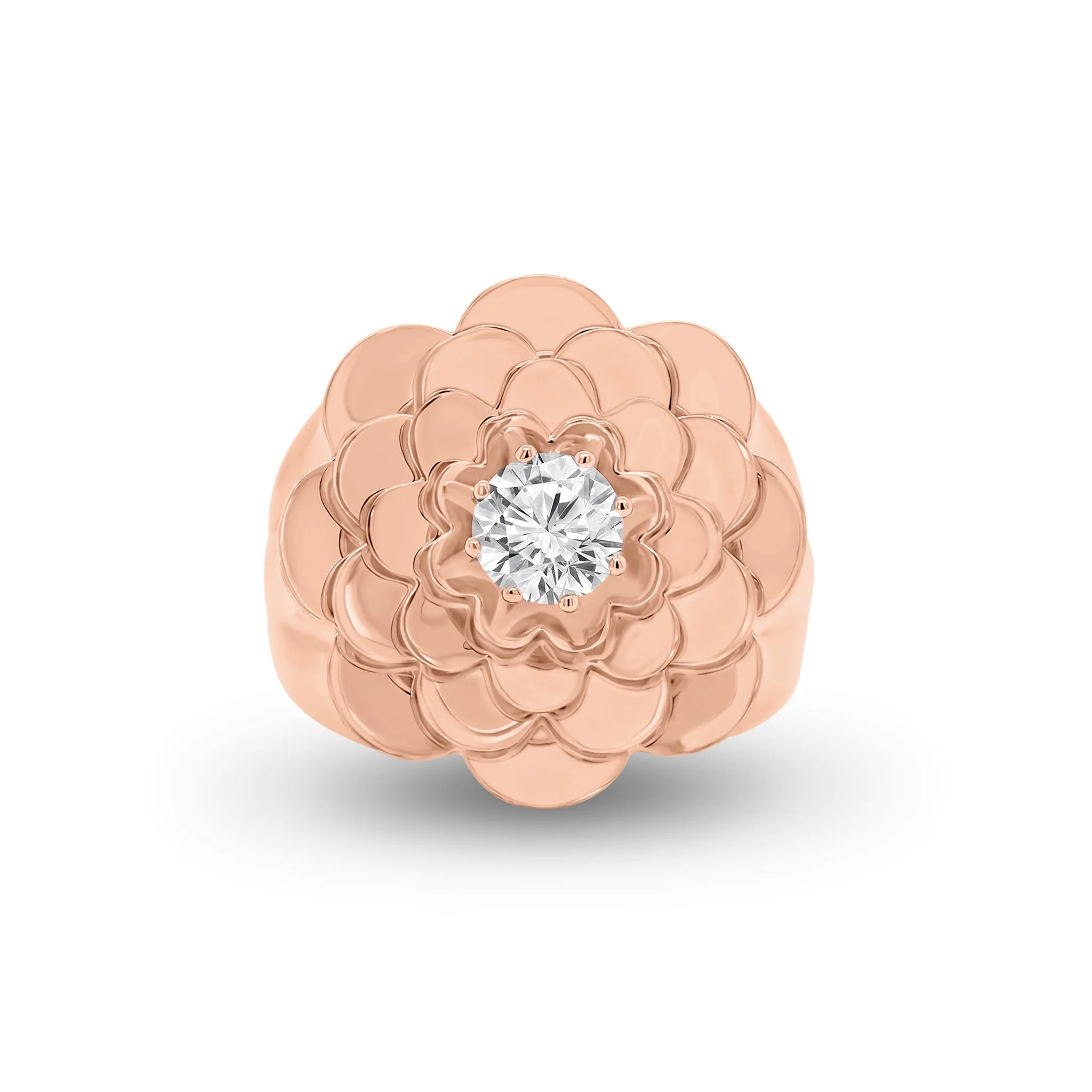 Diamond Bold Flower Ring