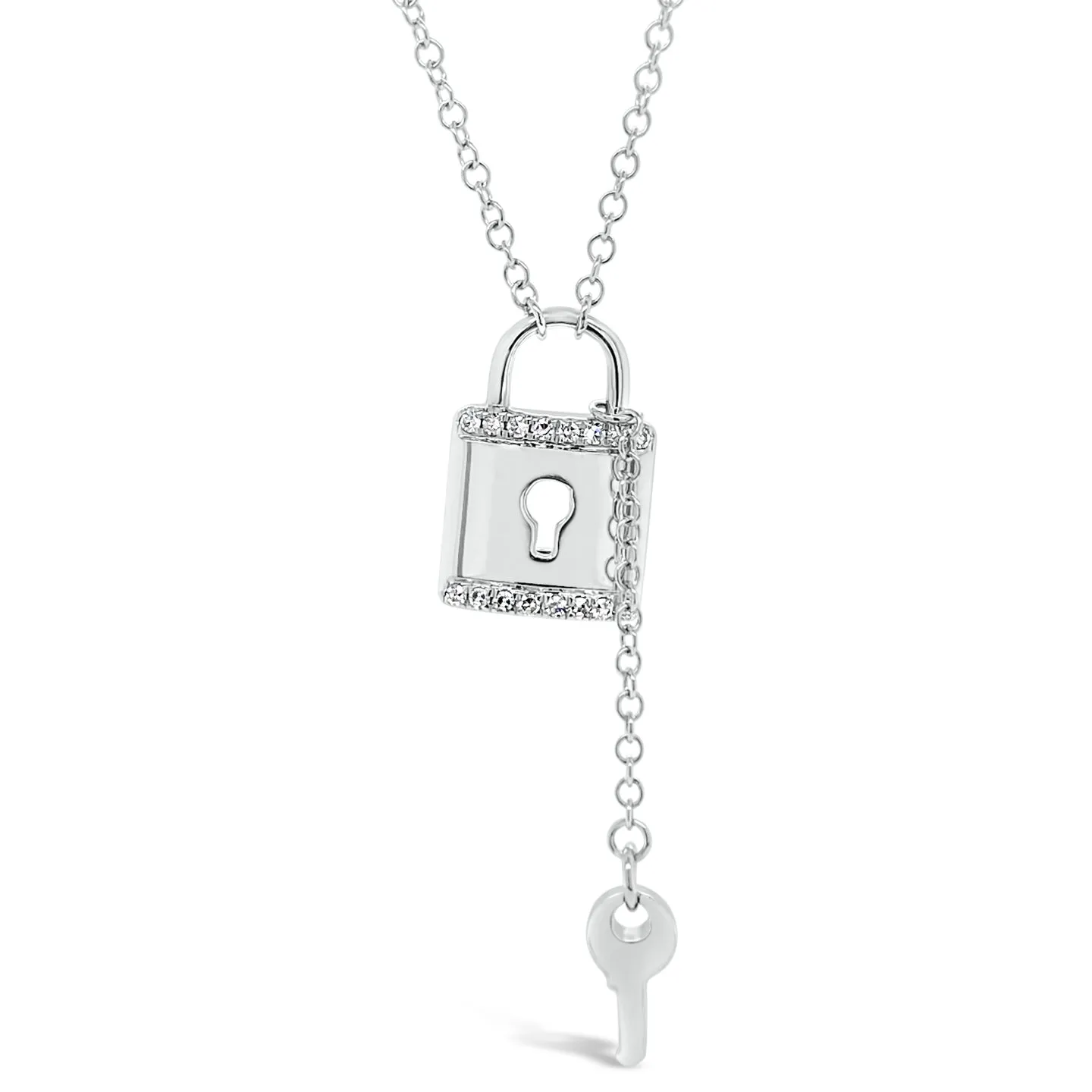 Diamond Lock & Key Pendant