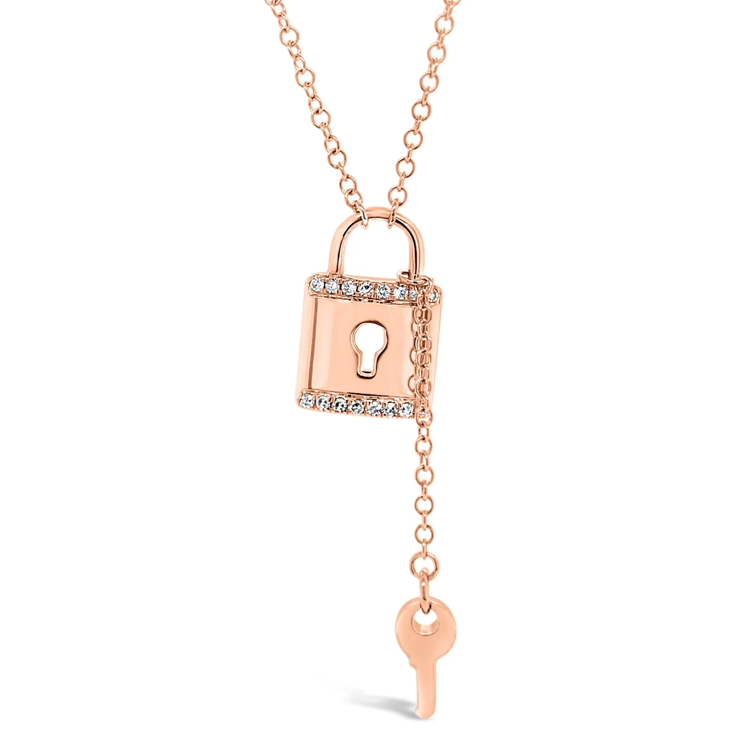 Diamond Lock & Key Pendant