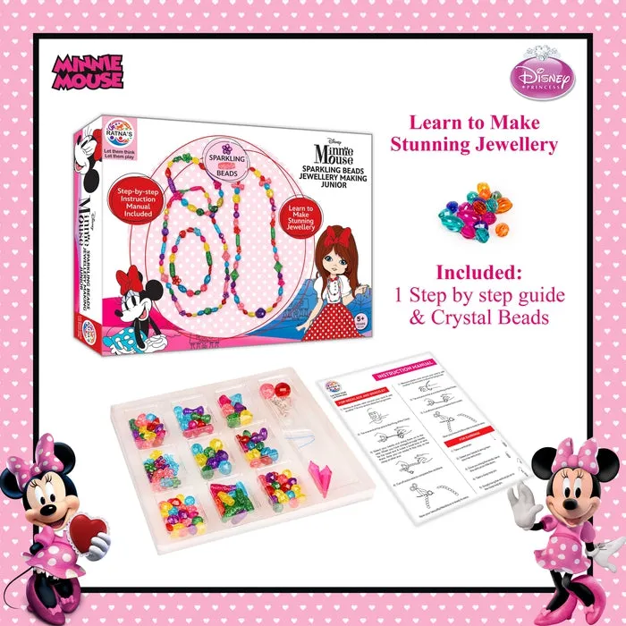 Disney Minnie Mouse Sparkling Beads Jewellery Making Kit Junior for kids