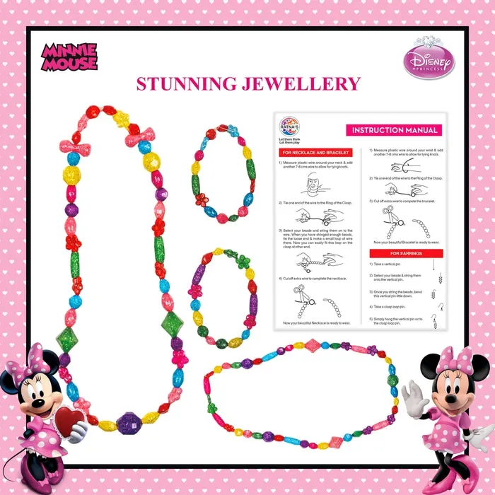 Disney Minnie Mouse Sparkling Beads Jewellery Making Kit Junior for kids