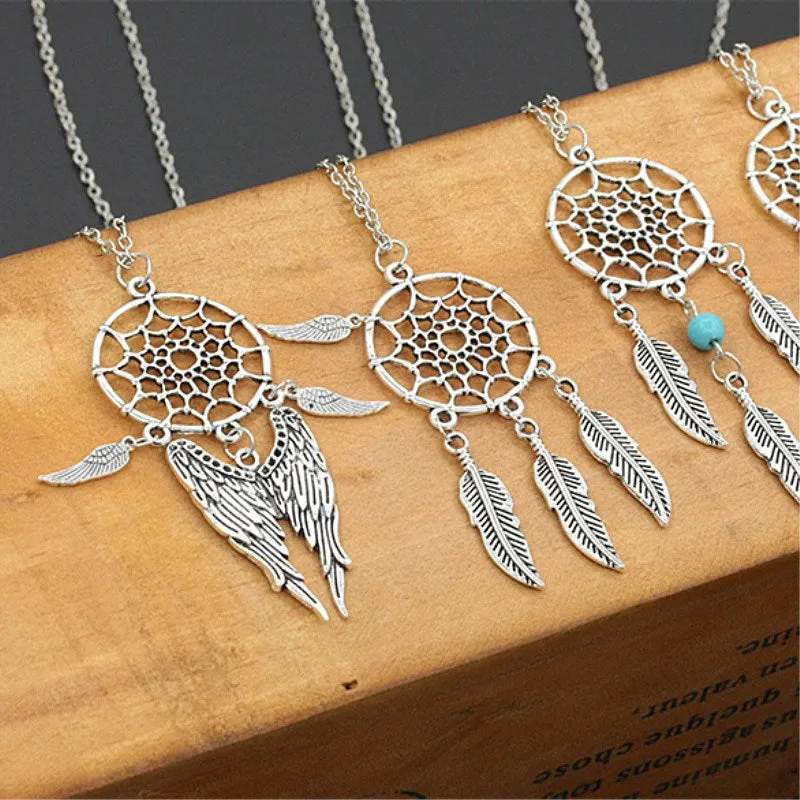 Dreamcatcher Pendant Mandala Lotus Necklaces