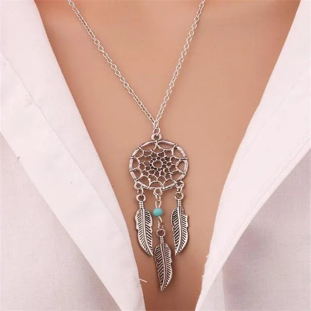 Dreamcatcher Pendant Mandala Lotus Necklaces