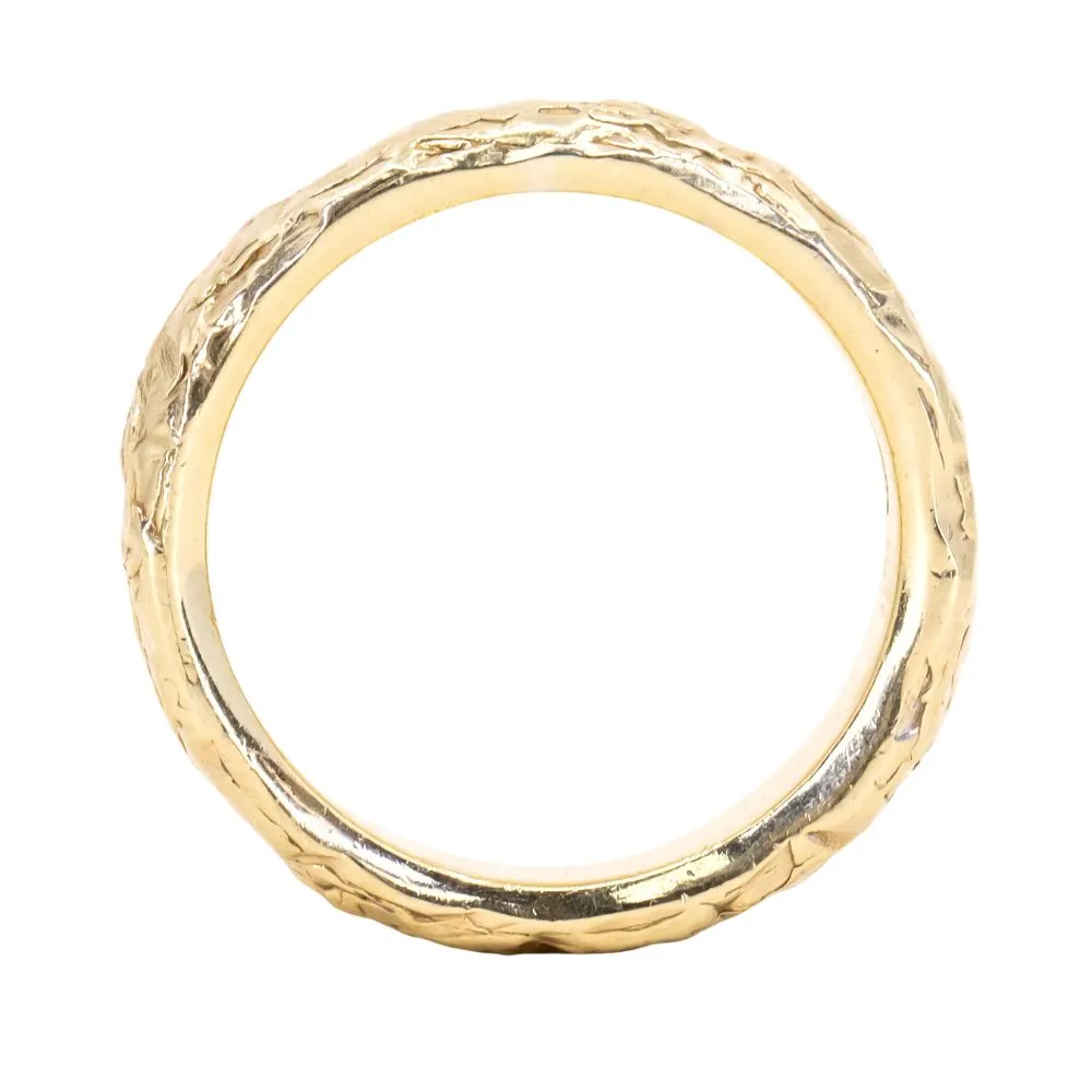 Eco Evergreen Men's Band 6mm - Wedding Band Recycled Gold