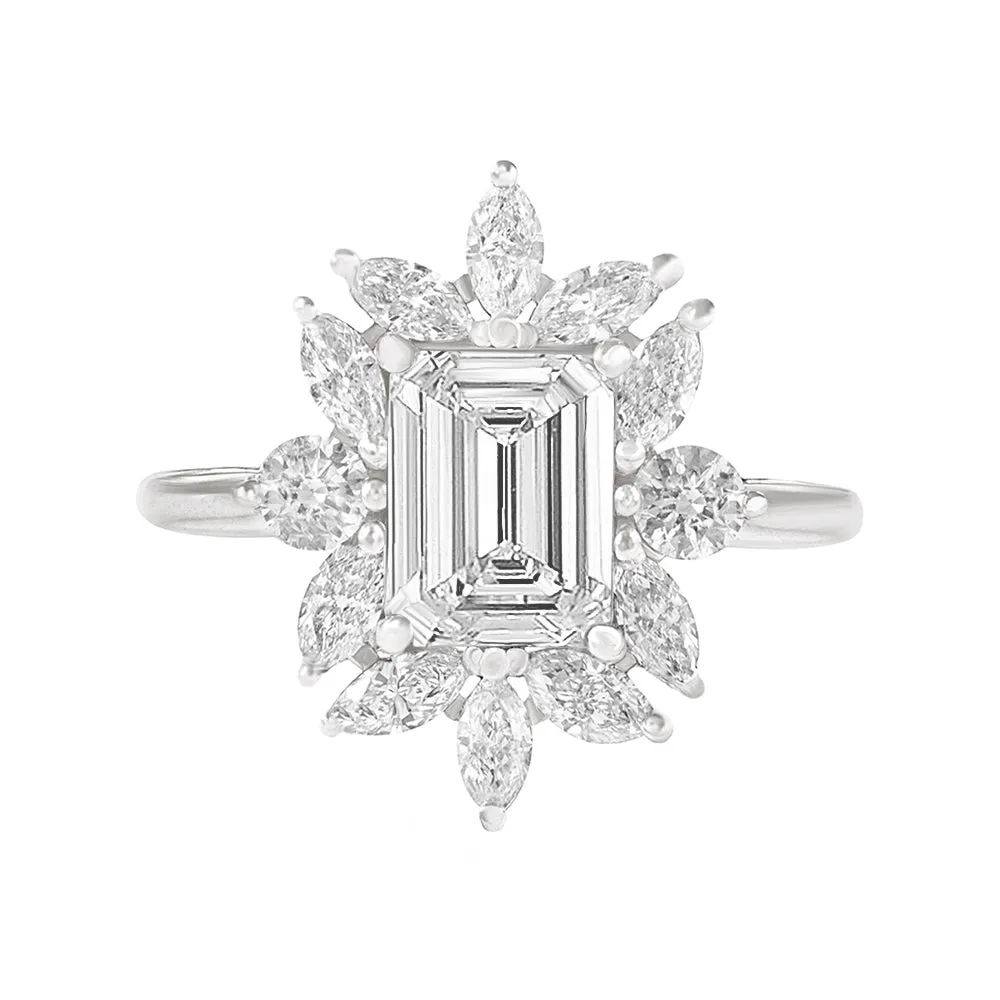 Emerald Cut 1.70 carat Diamond Royal Engagement ring, Charlotte ♥