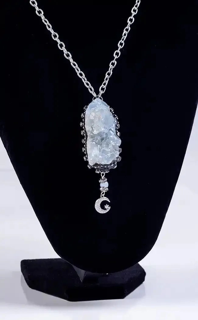 Ephemeral Celestite Crystal Necklace