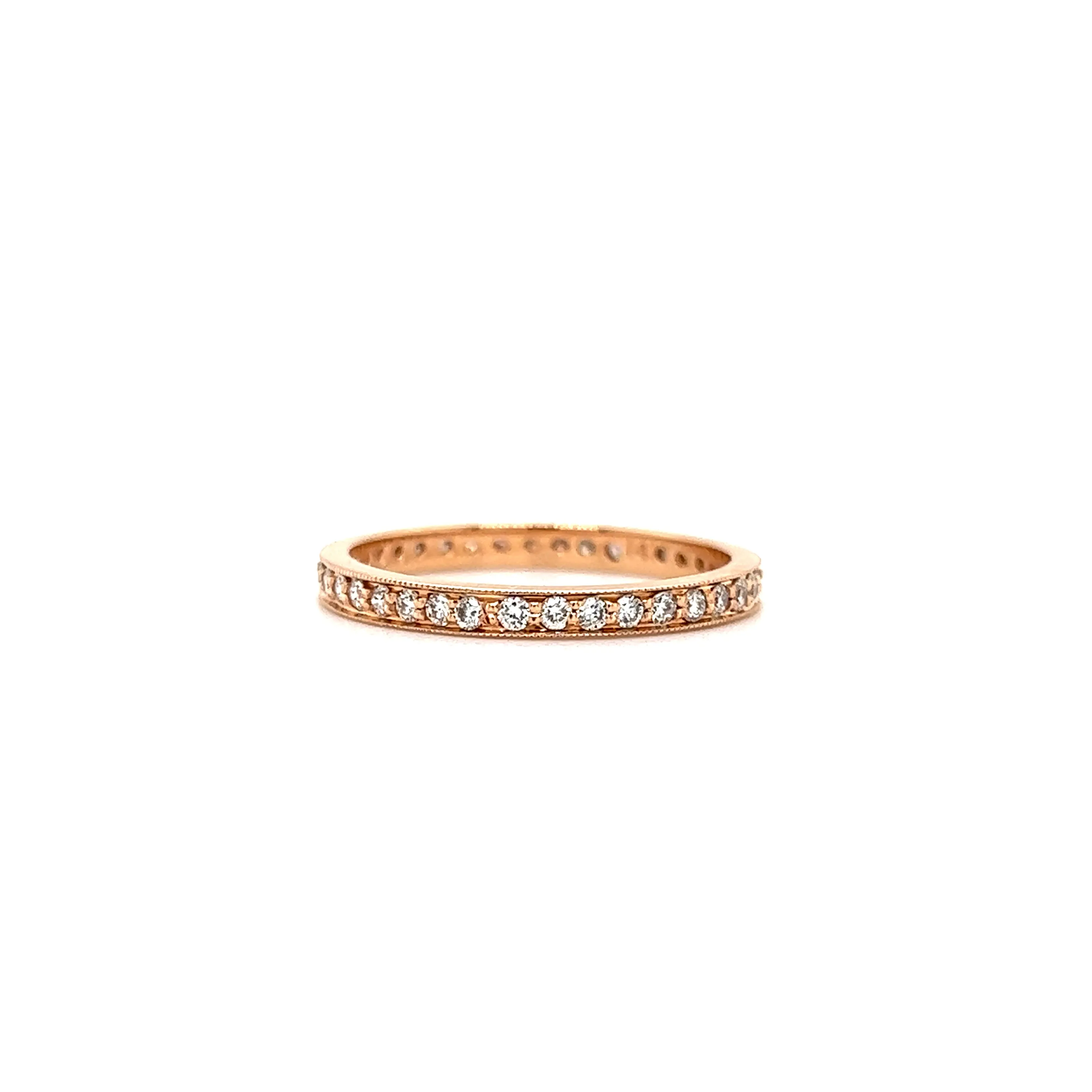 Eternity Ring with Thirty-Eight Diamonds in 14K Rose Gold