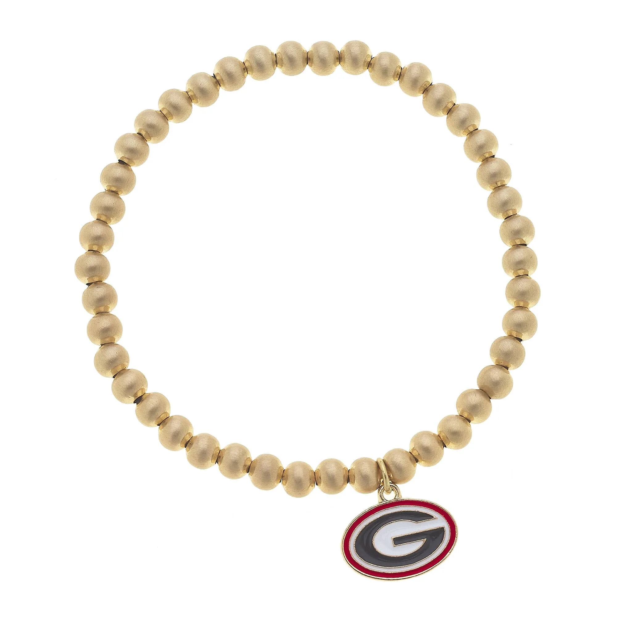 Georgia Bulldogs Ball Bead Stretch Bracelet