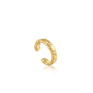 Gold Smooth Twist Ear Cuff