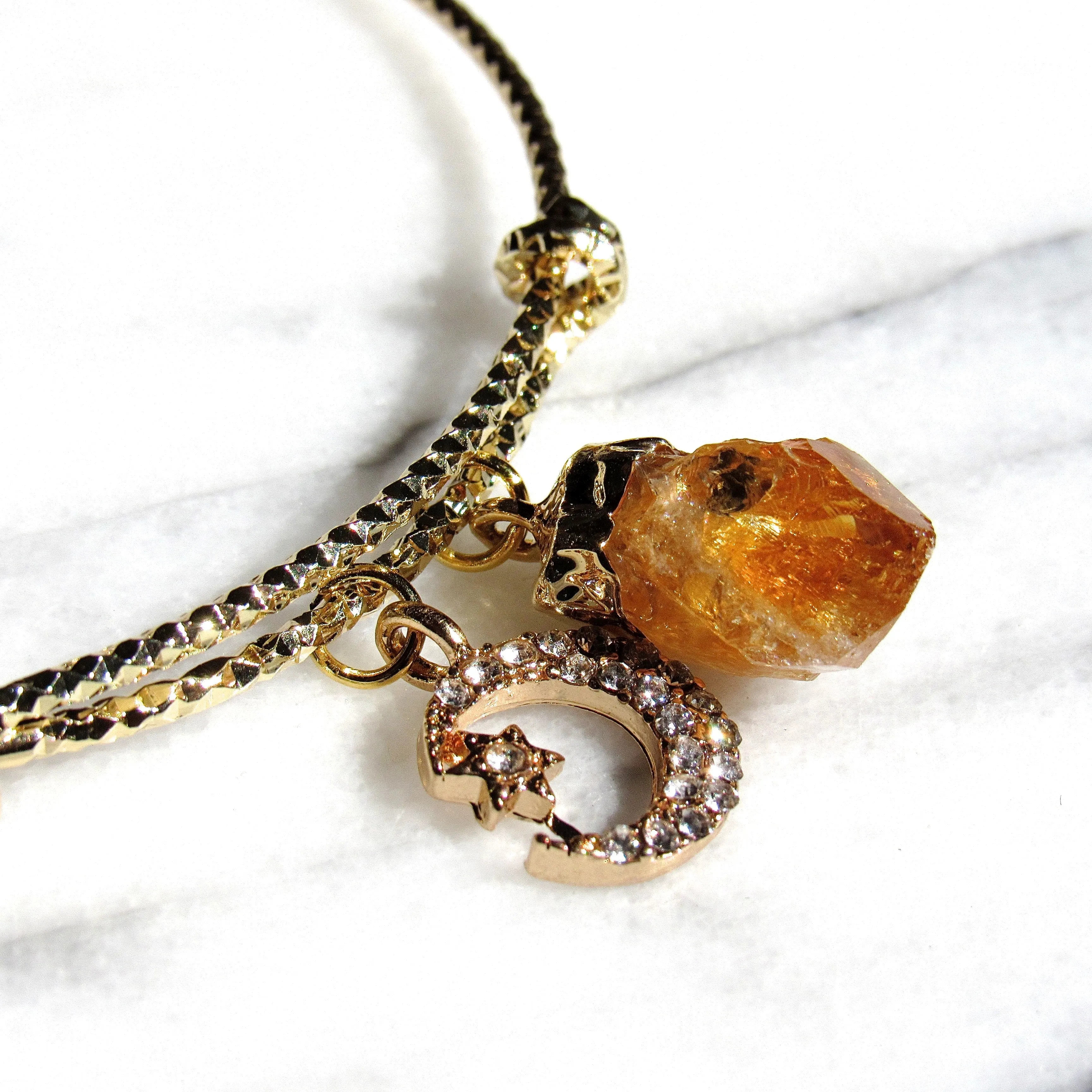 Golden Stardust Citrine Bangles