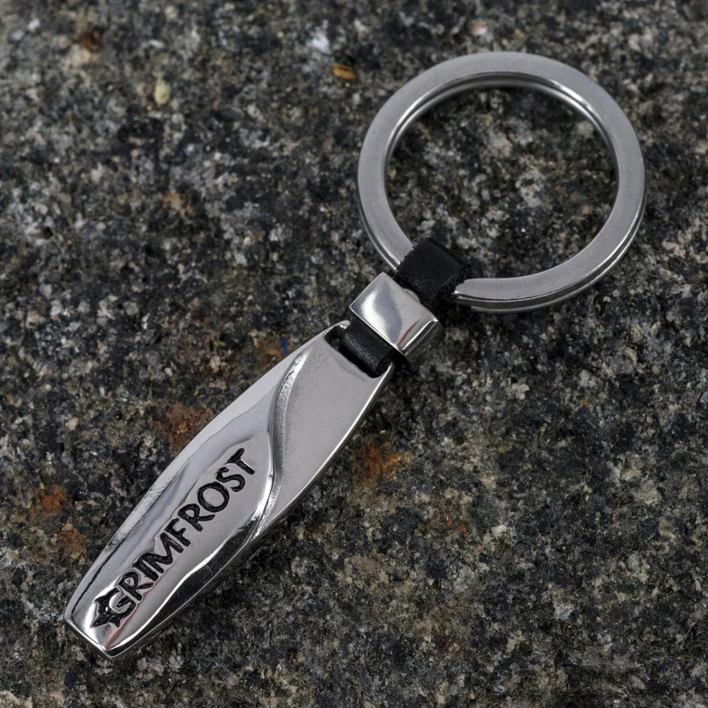 Grimfrost Logo Keychain, Stainless Steel