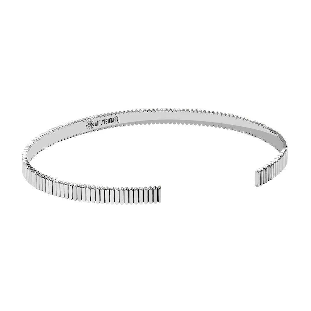 Grosgrain Cuff in Silver