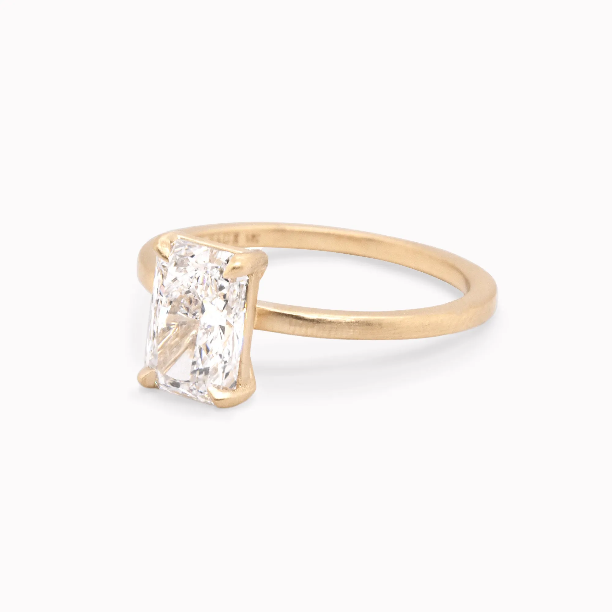 Imogen 1.50ct Elongated Radiant-Cut Diamond Solitaire Engagement Ring