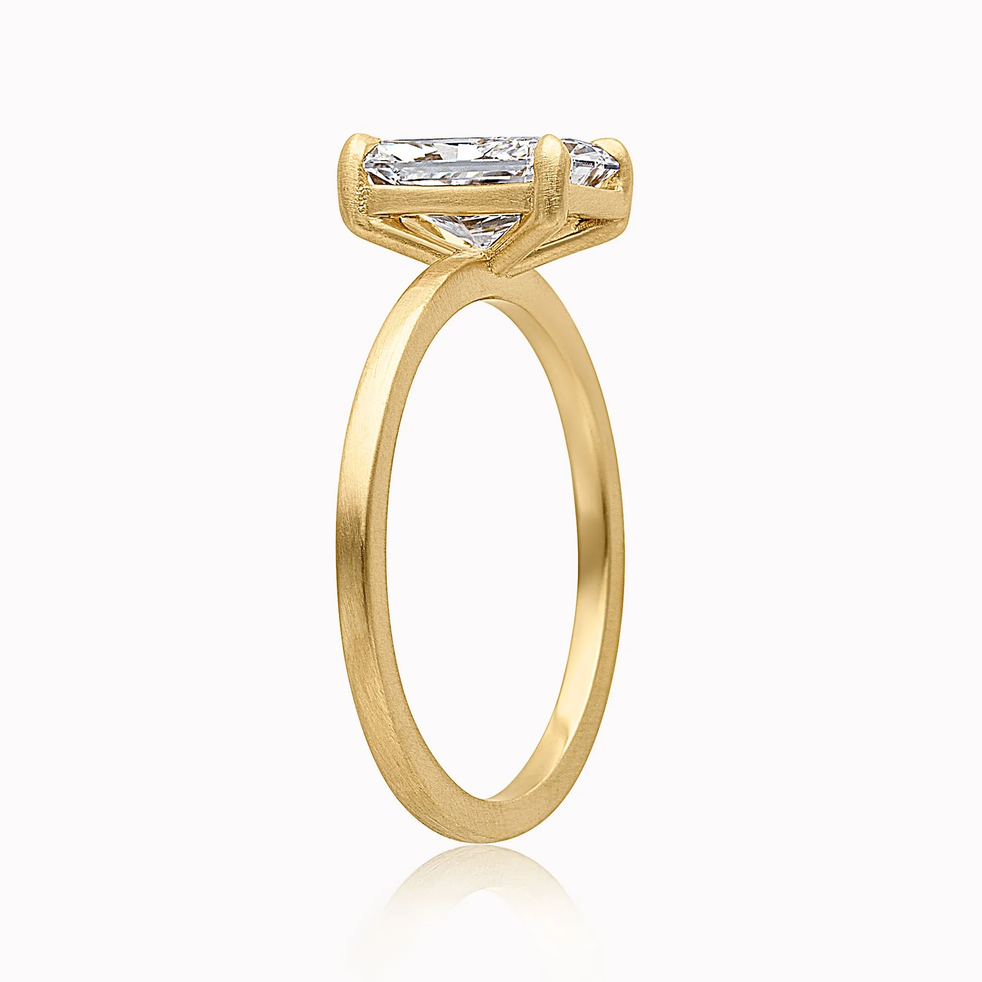 Imogen 1.50ct Elongated Radiant-Cut Diamond Solitaire Engagement Ring