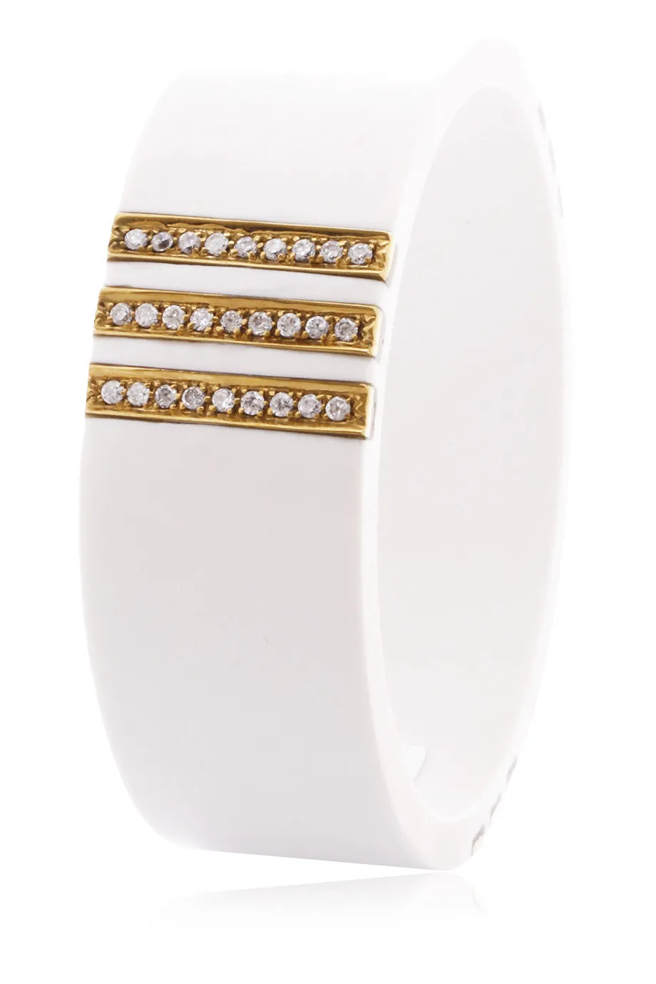 ISHARYA LILLY White Resin Bangle Bracelet