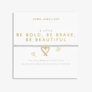 Joma Jewellery Silver Plated A Little 'Be Bold, Be Brave, Be Beautiful' Bracelet