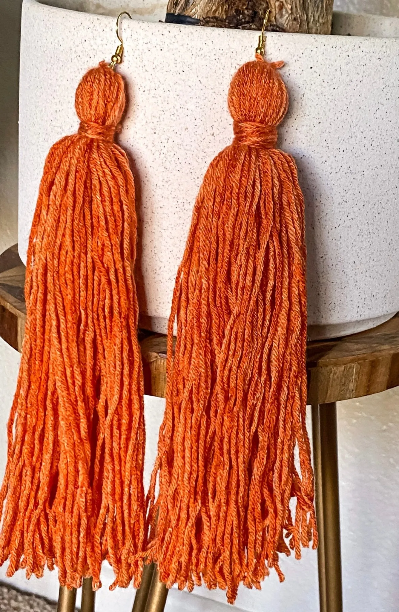 Jumbo Size Yarn Earrings