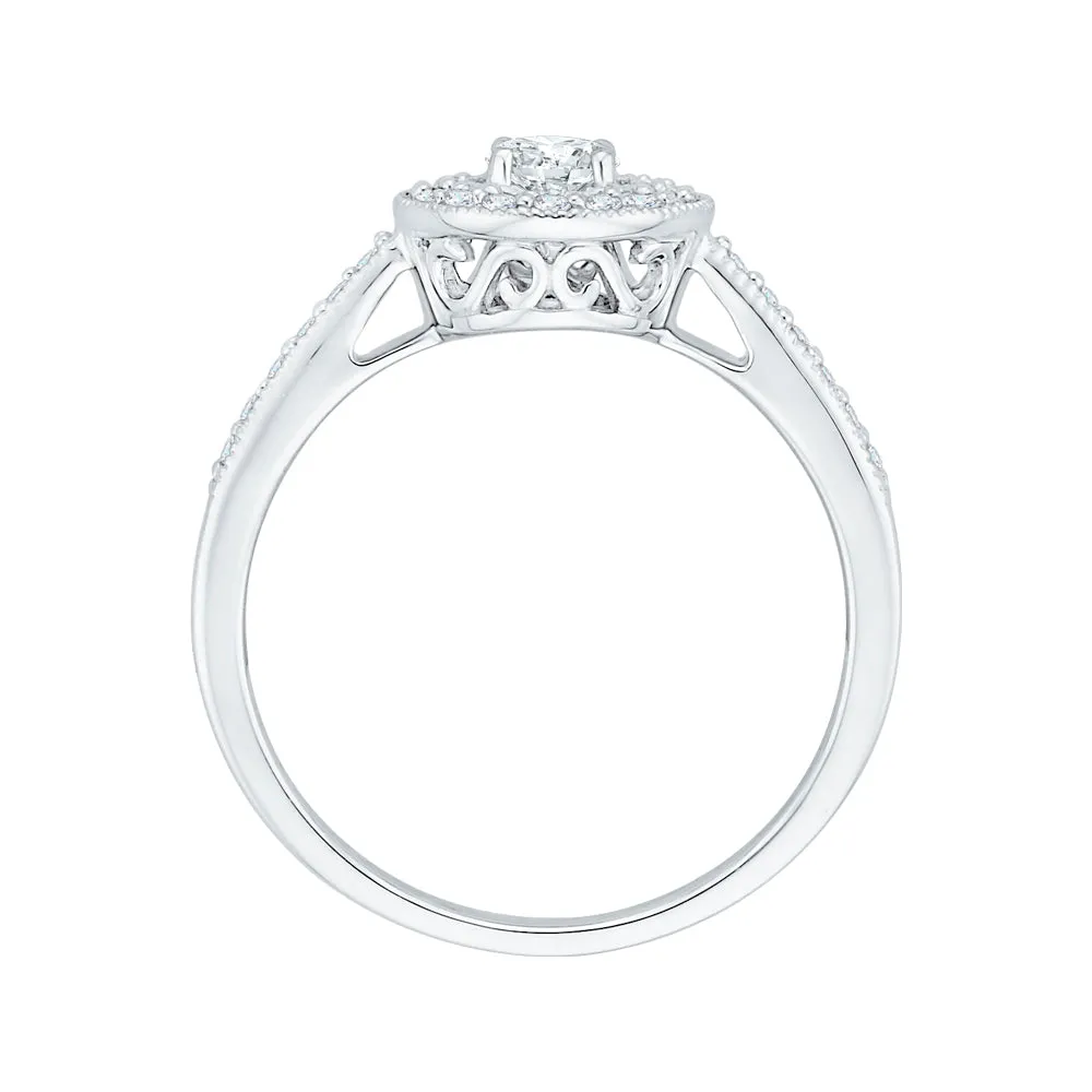 KATARINA 1/2 cttw Diamond Halo Engagement Ring