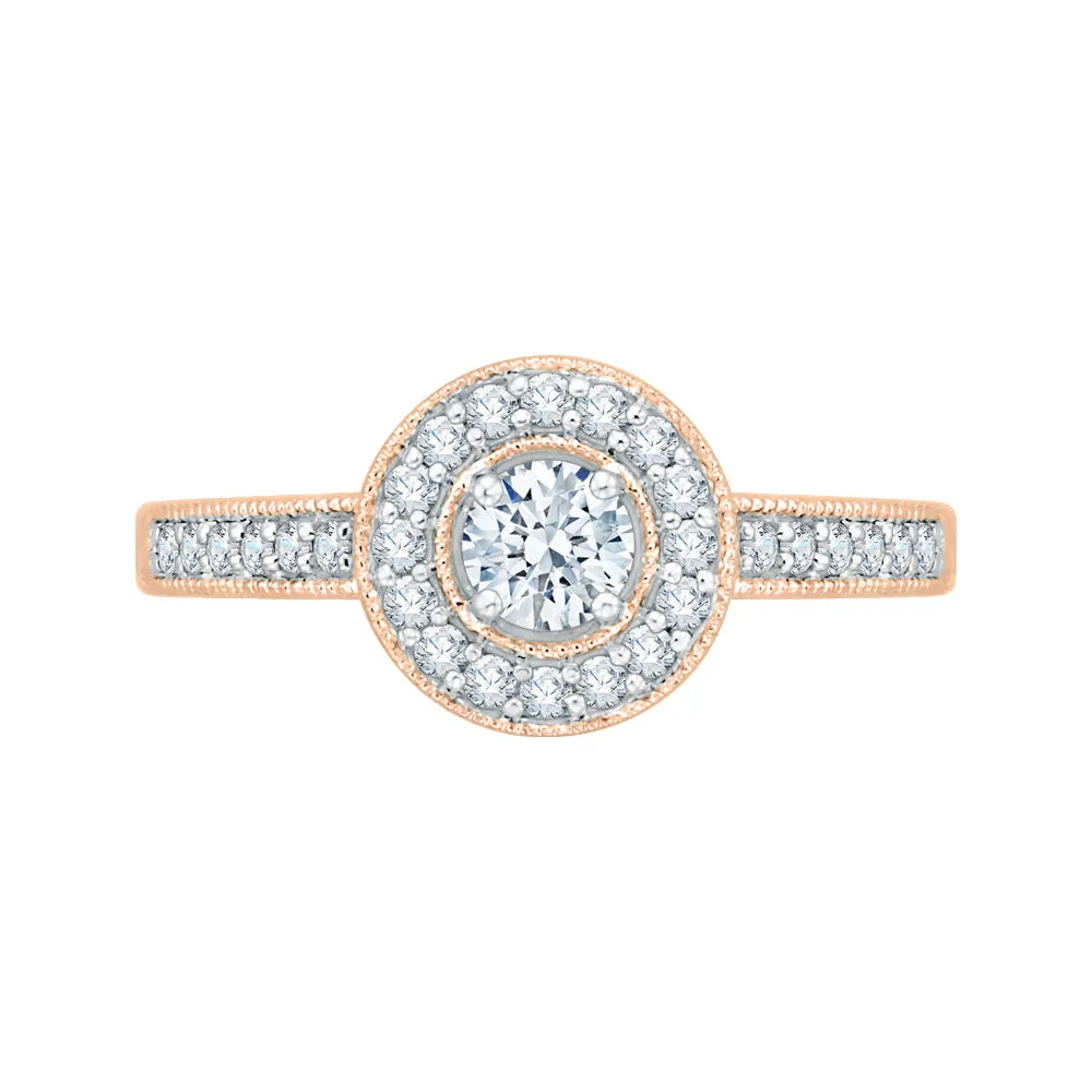 KATARINA 1/2 cttw Diamond Halo Engagement Ring