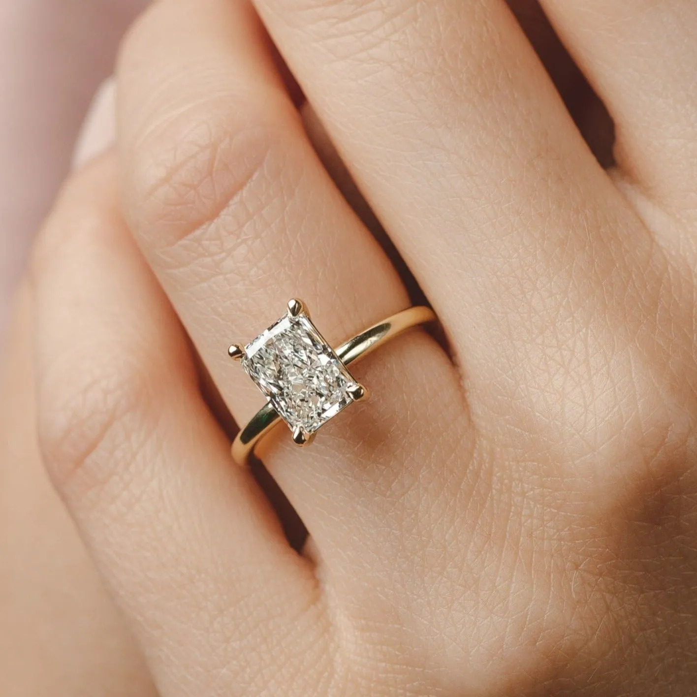 Lara Radiant Diamond Engagement Ring Setting