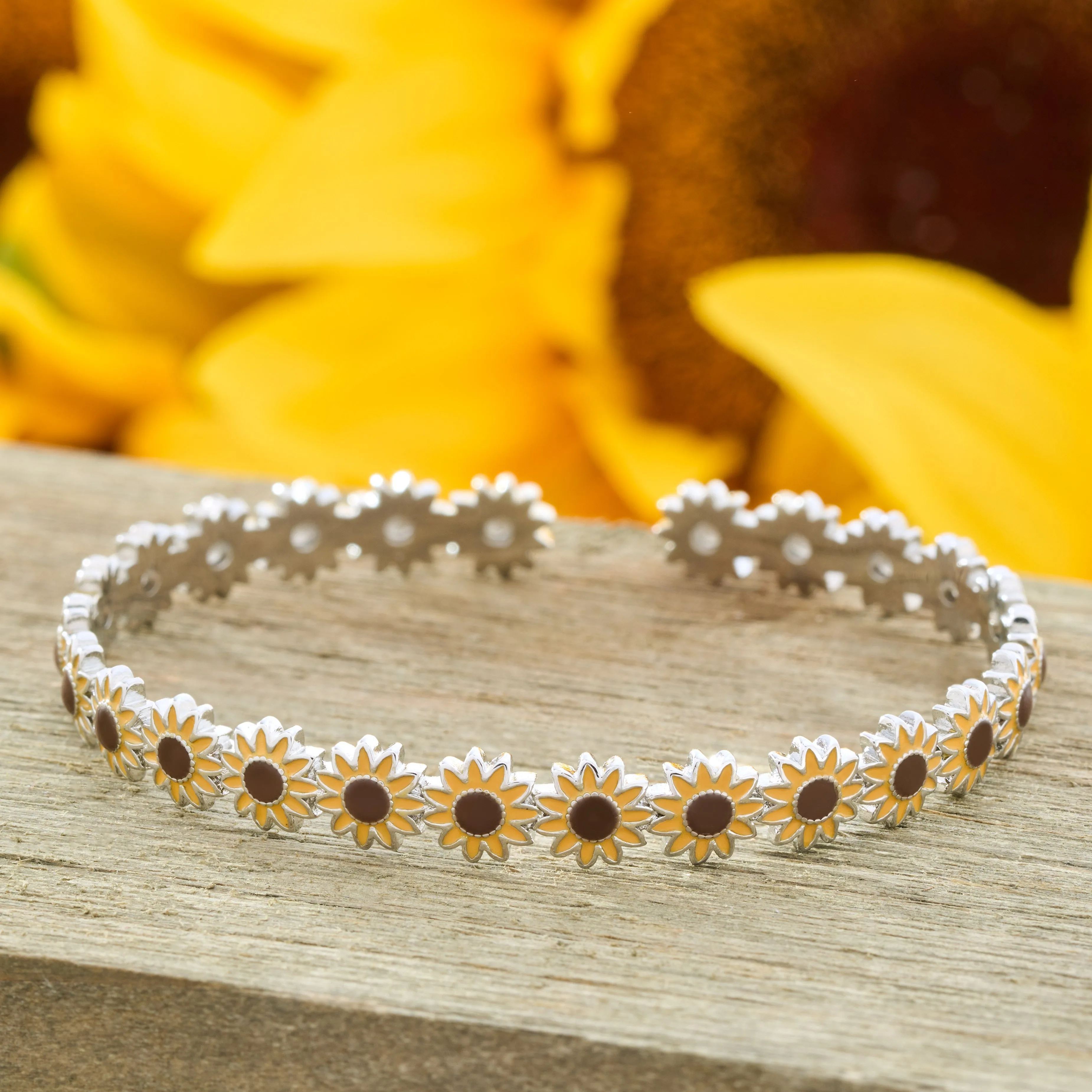 Little Sunflower Cuff Bracelet