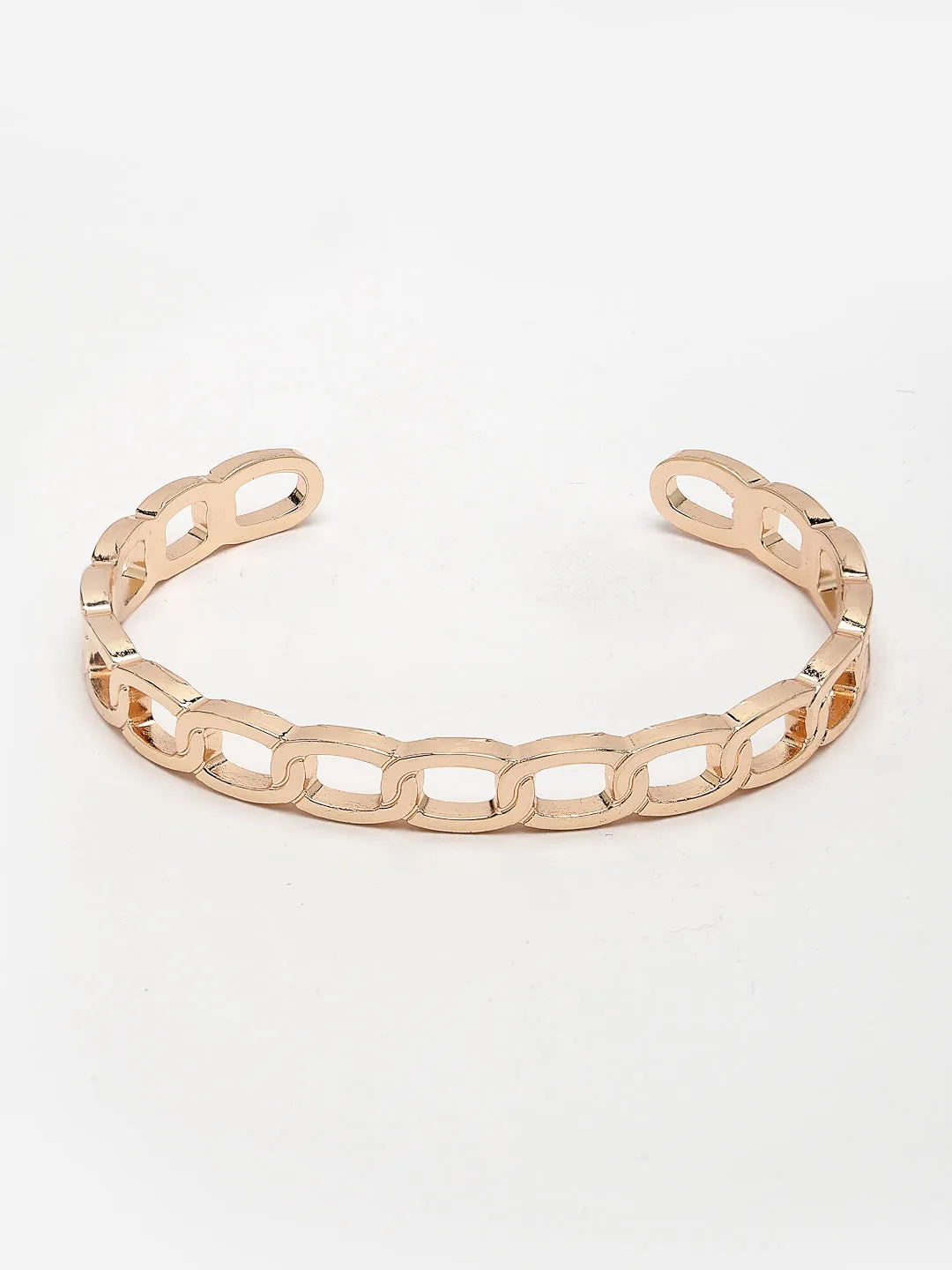 Men's Rose Gold Metal Cuff Bracelet - NVR