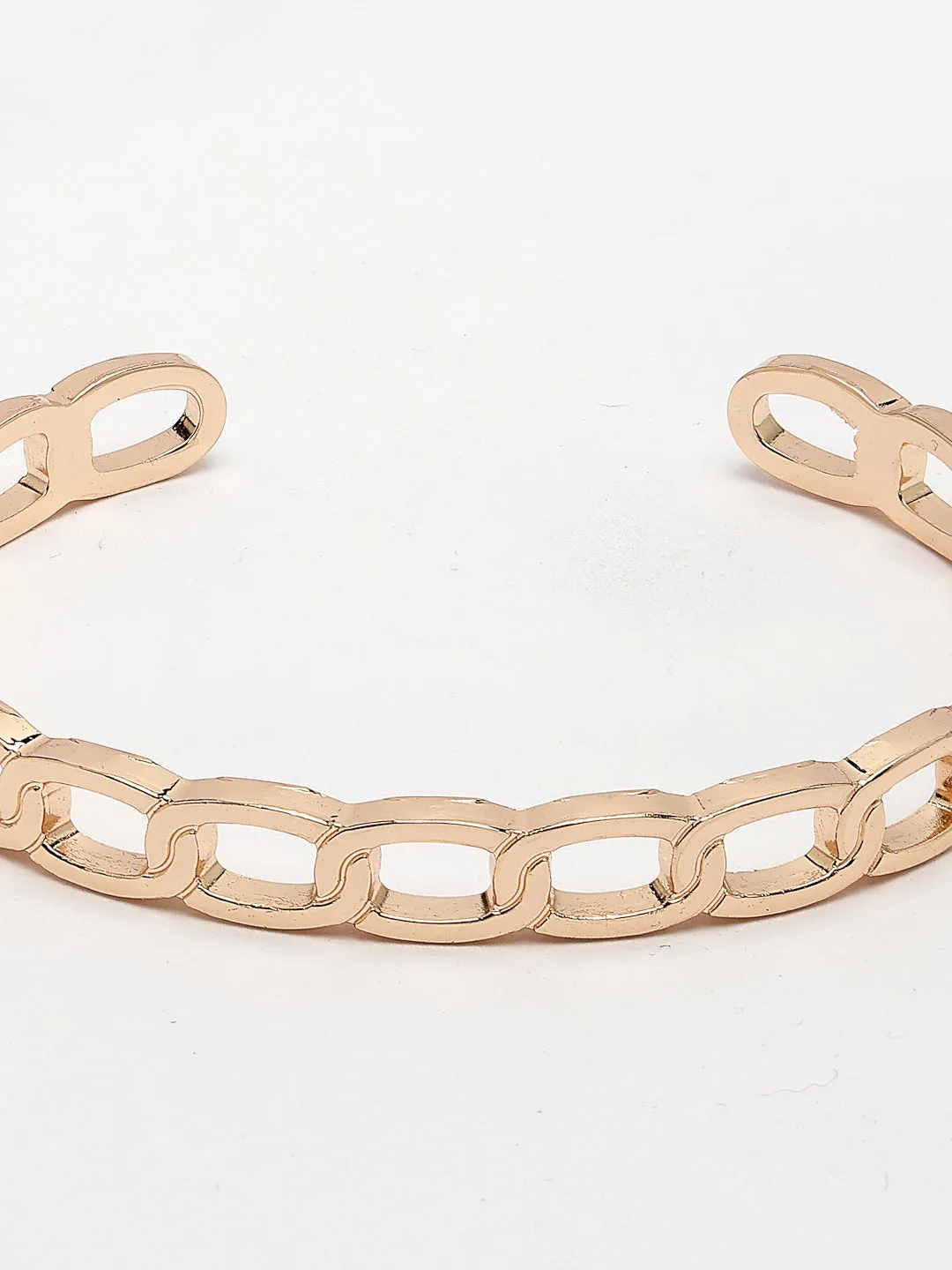 Men's Rose Gold Metal Cuff Bracelet - NVR