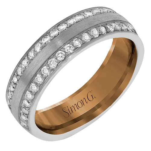 Men's Wedding Band In 14k Or 18k Gold With Diamonds