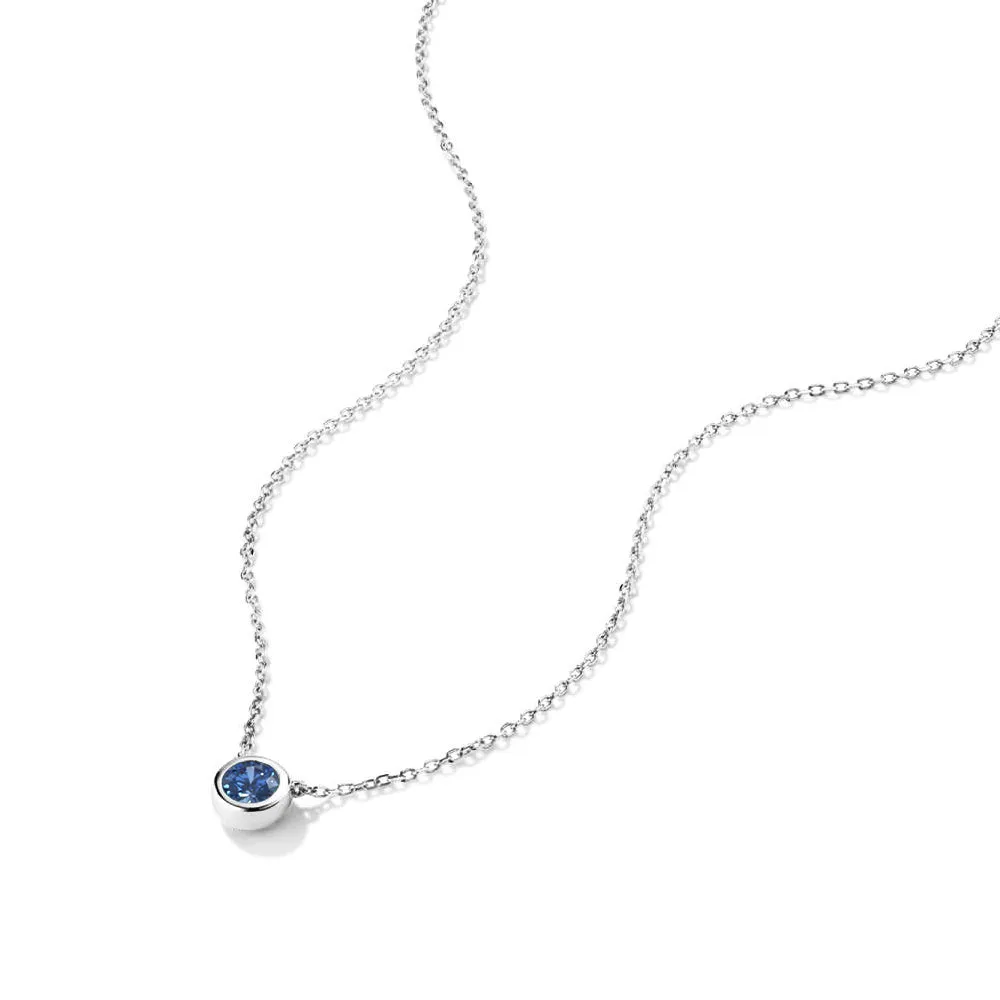 Minimalist Bezel Set 12 Birthstones Necklace