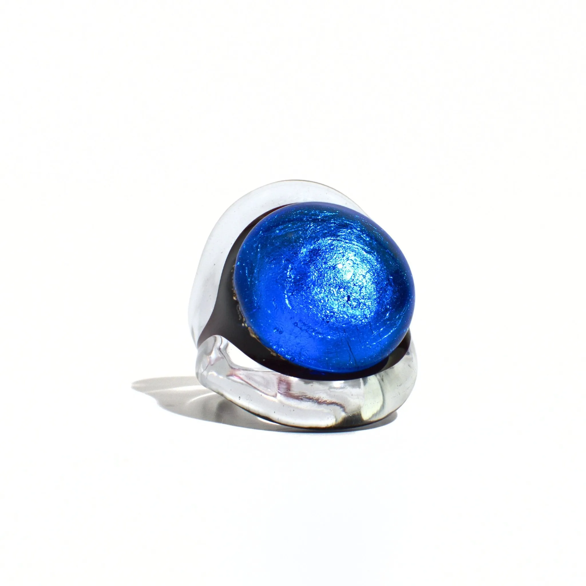 Murano Glass Occhio Statement Rings, Made in Italy