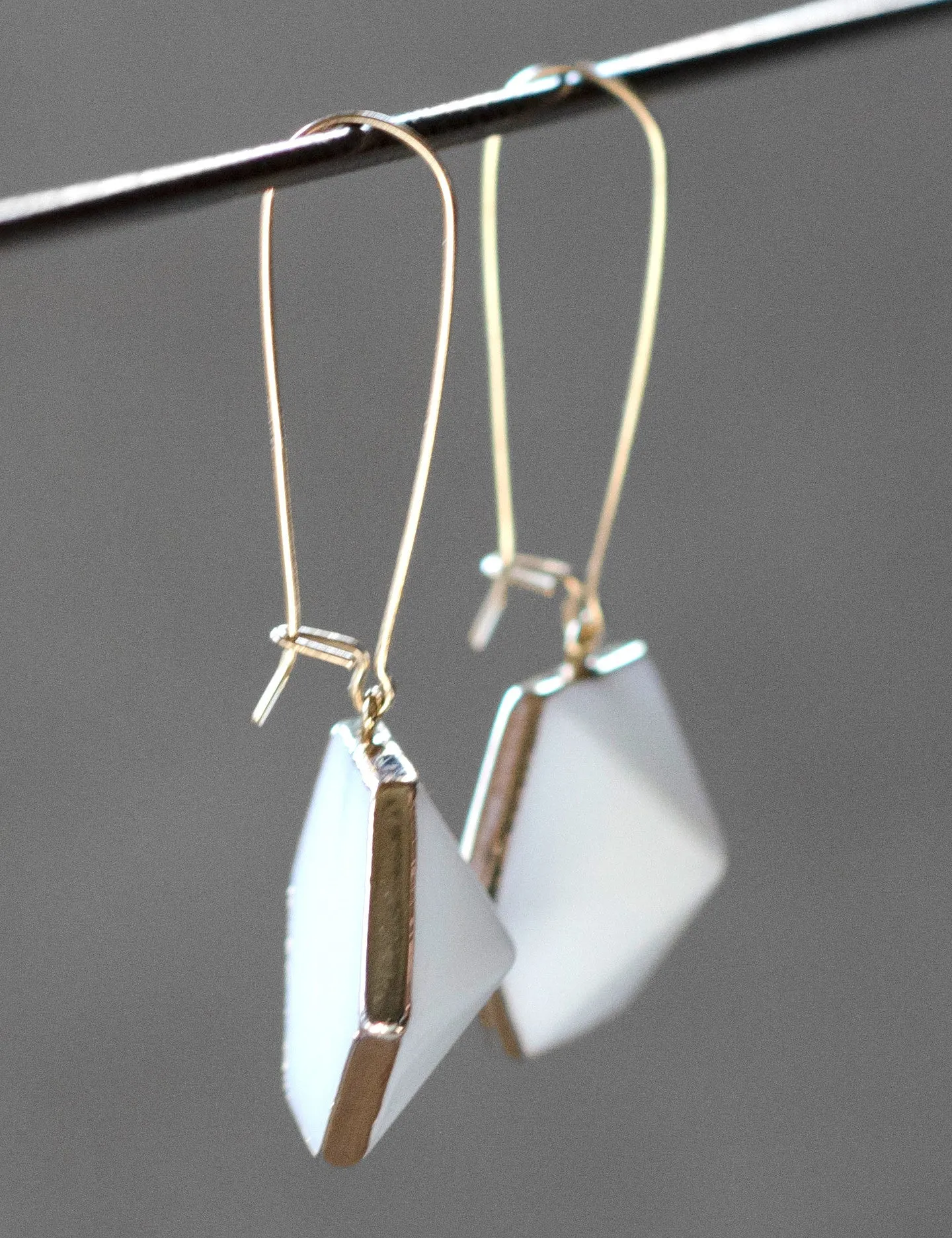 Nuance Hexagon Point Earrings | More Color Options