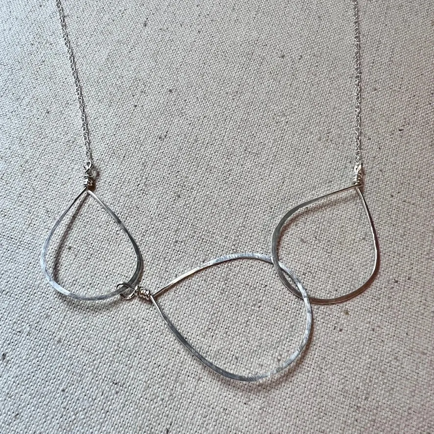 Organic Three Rings Necklace