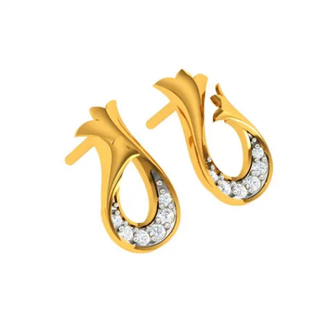 Pleasant Daily Wear 14k Gold Diamond Ear Top