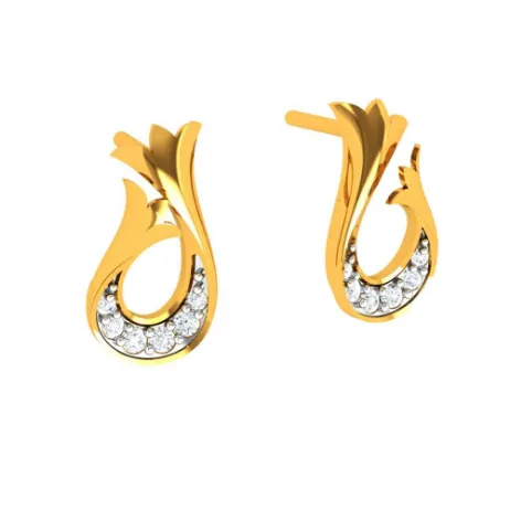 Pleasant Daily Wear 14k Gold Diamond Ear Top