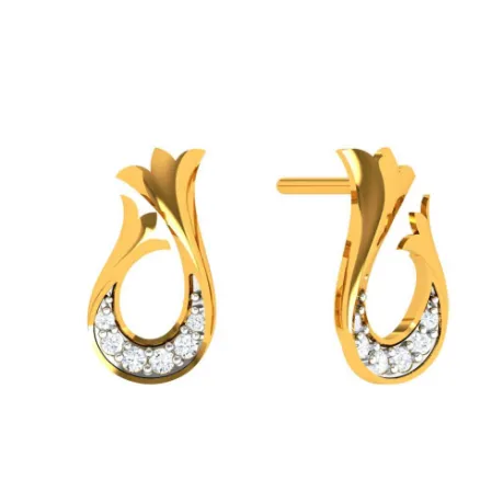 Pleasant Daily Wear 14k Gold Diamond Ear Top