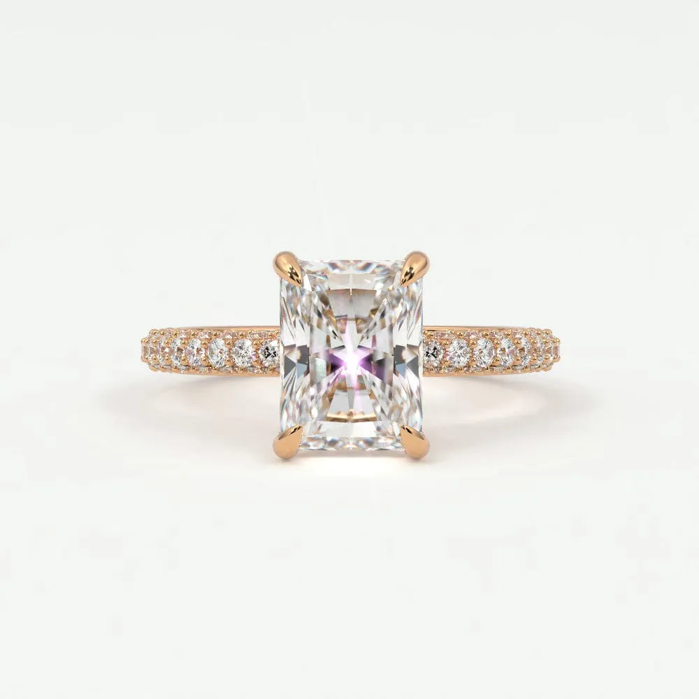 Radiant Cut Diamond Engagement Rings, Lab Grown