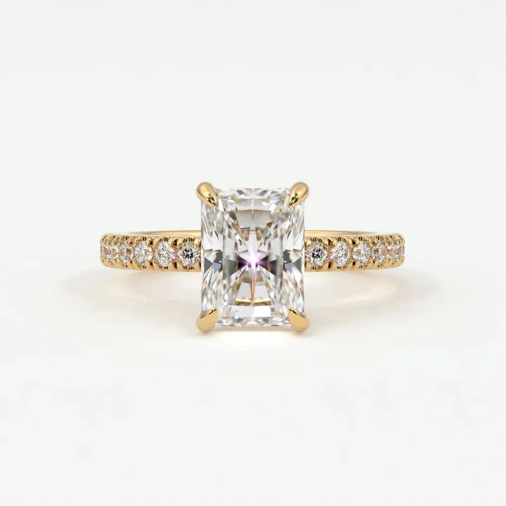 Radiant Cut Diamond Engagement Rings, Lab Grown