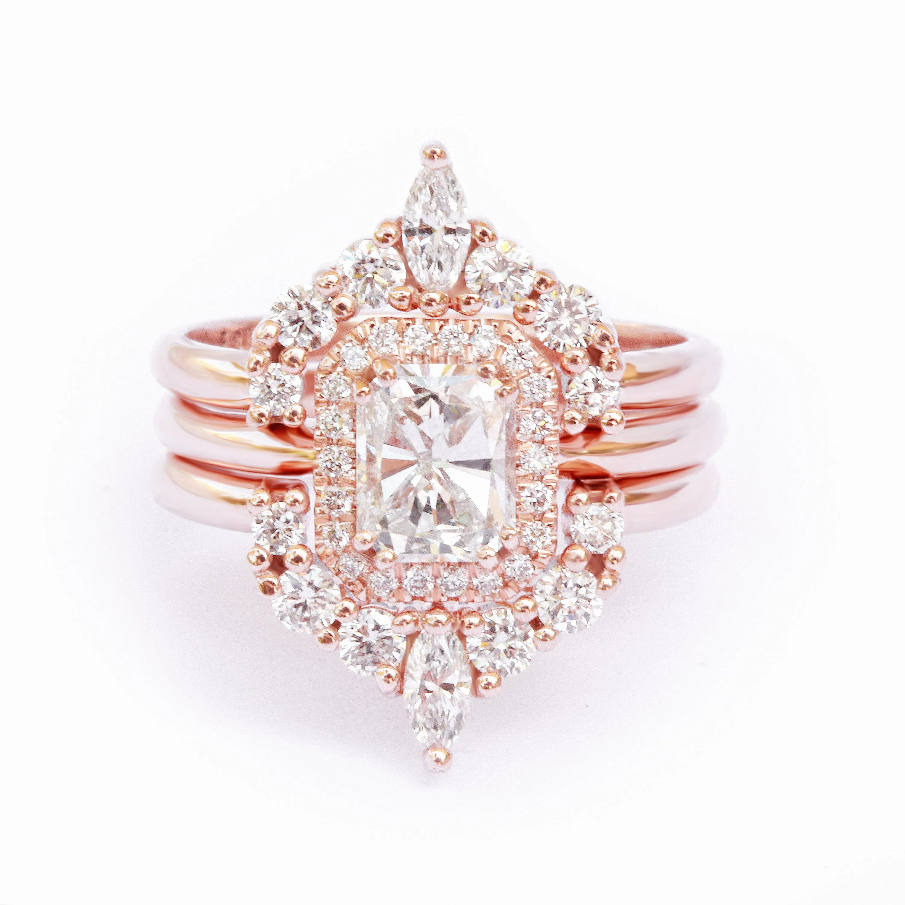 Radiant Cut Halo Diamond Engagement Ring - "Radiant soul"