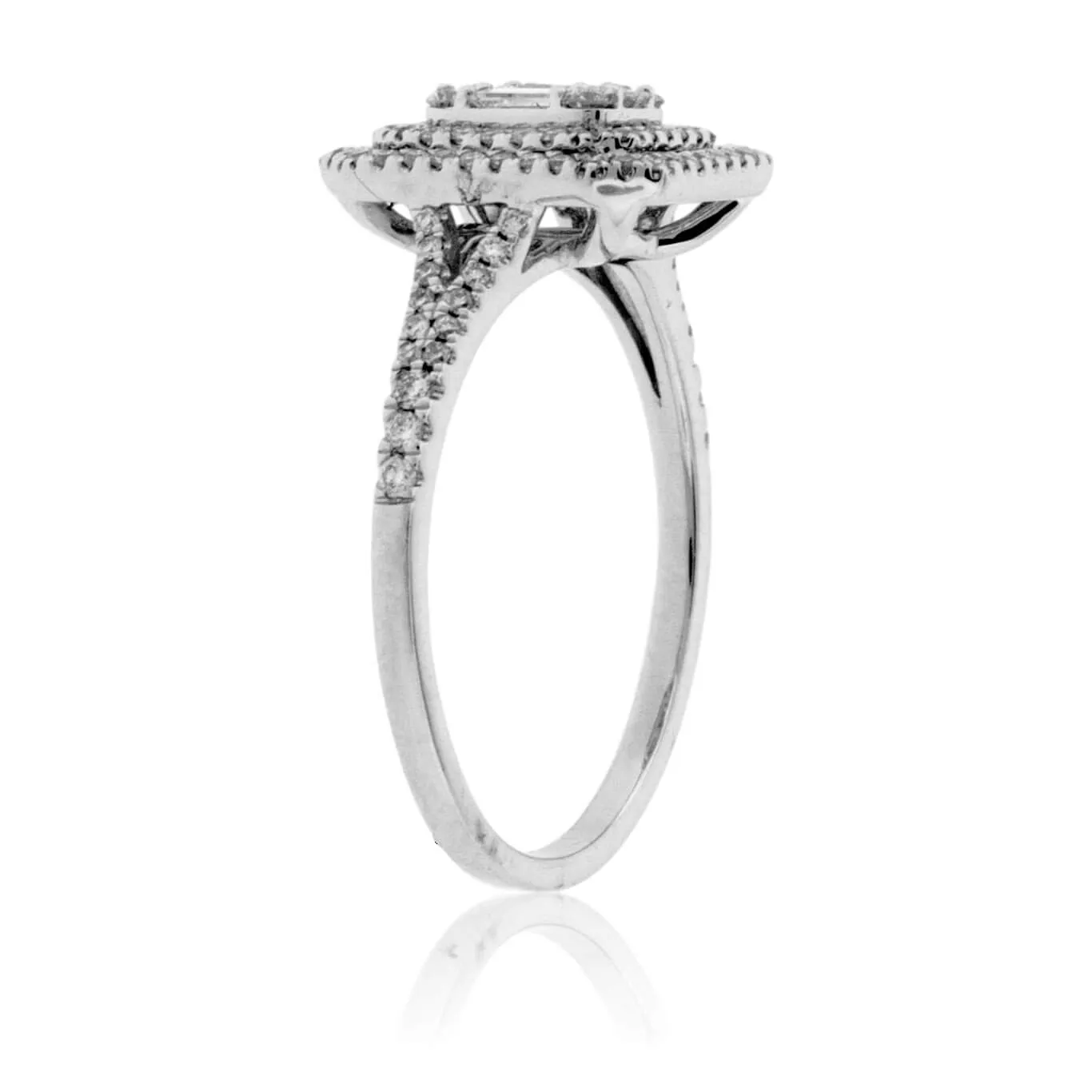 Radiant Shaped Diamond Cluster Style Ring