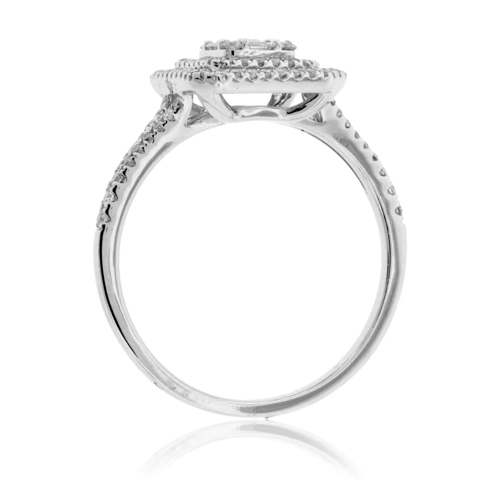 Radiant Shaped Diamond Cluster Style Ring