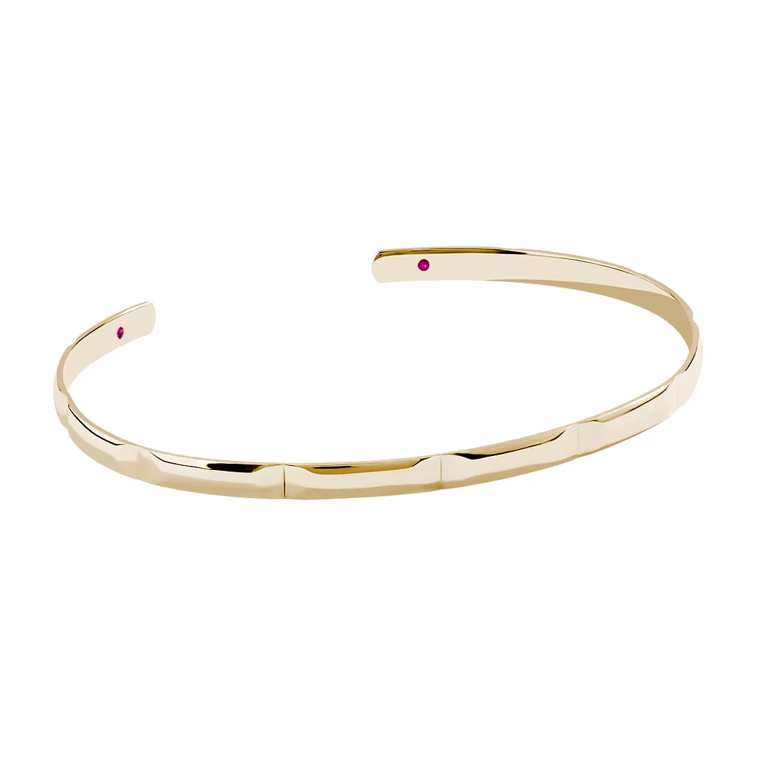 Rectangular Linked Cuff in Gold