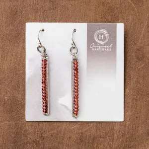 Red Garnet Frame Earrings