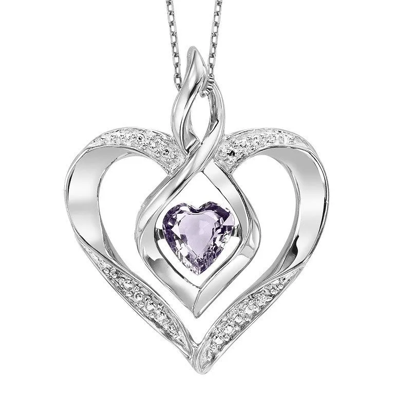 Rhythm of Love Lab-Created Alexandrite Heart Pendant