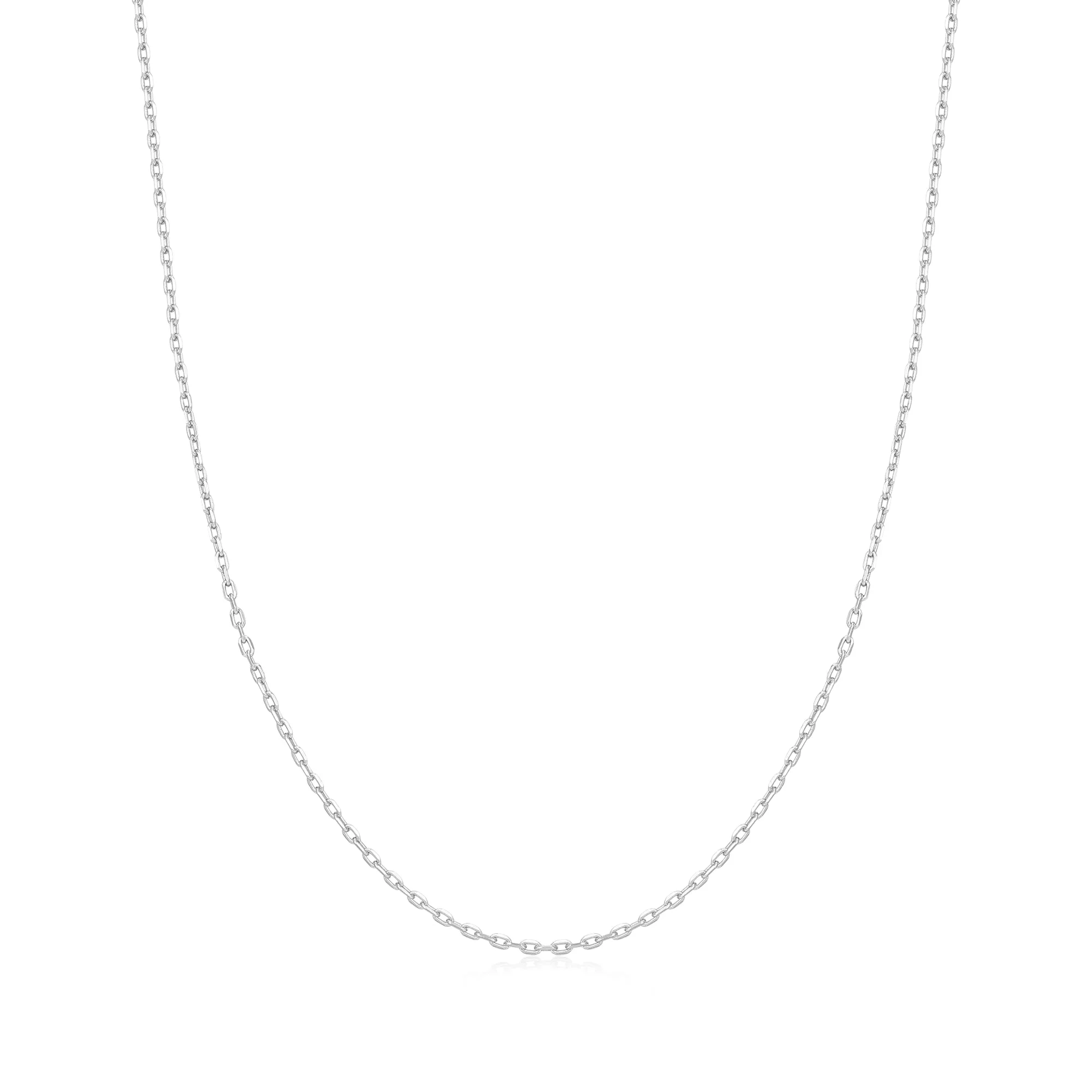 Silver Mini Link Charm Chain Necklace