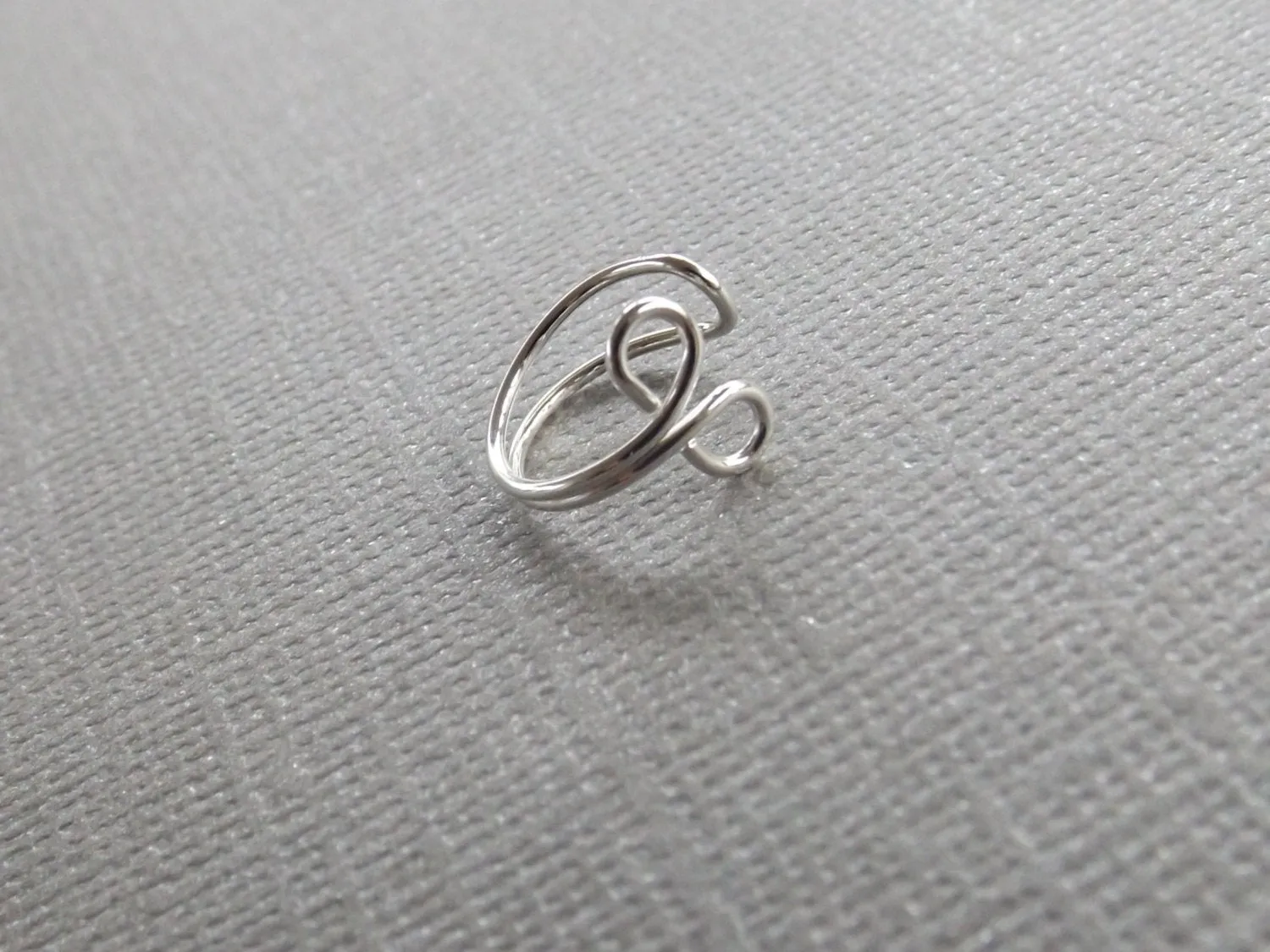 Simple OM Design Sterling Ear Cuff, Ear Cuff, Everyday Ear Cuff, Ear Cuff, Ear Cuff Earring, Cuff, OM Jewelry, Classic, Modern, Minimal